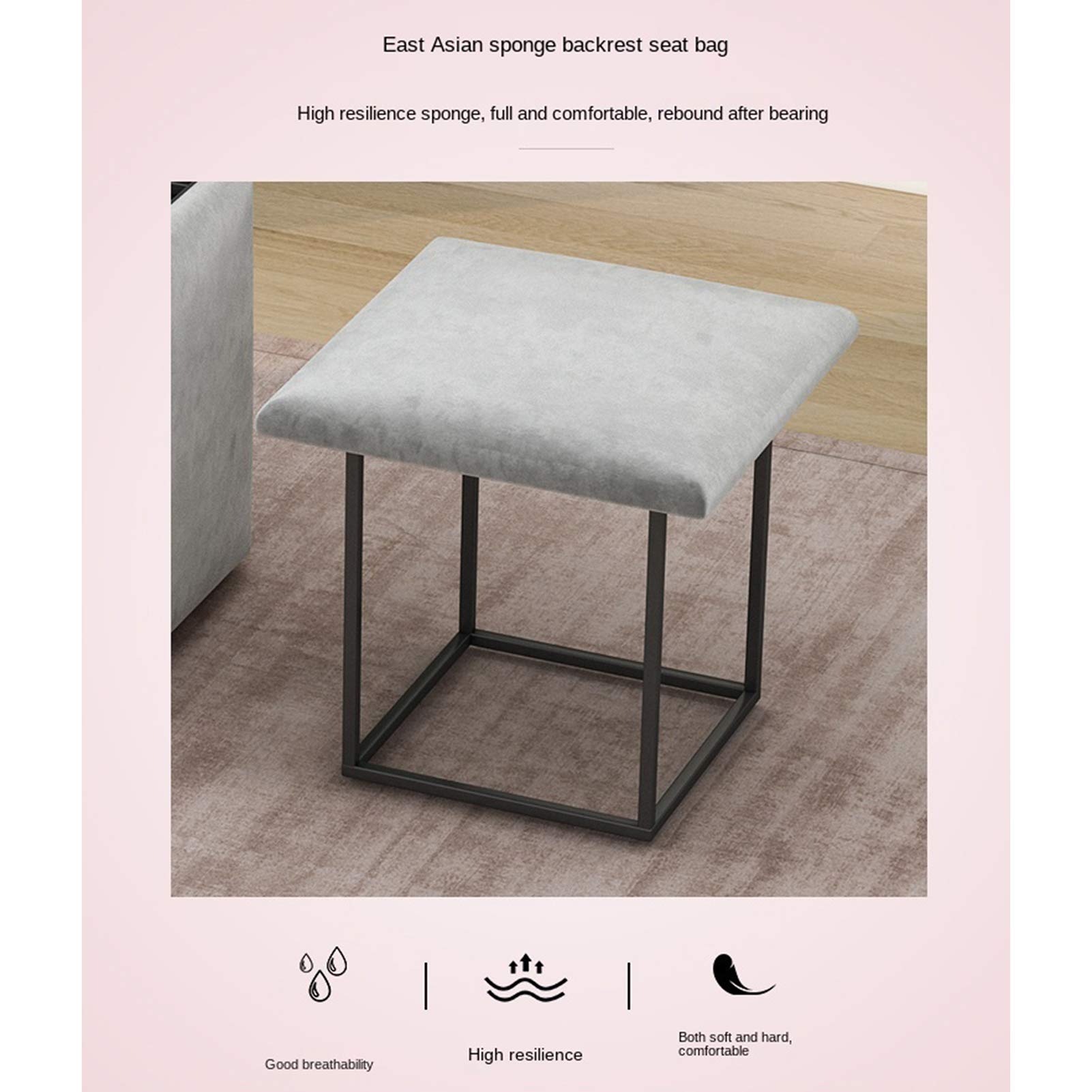 Leather Square Stool, Multifunction Cube Chair Sofa Stool Space